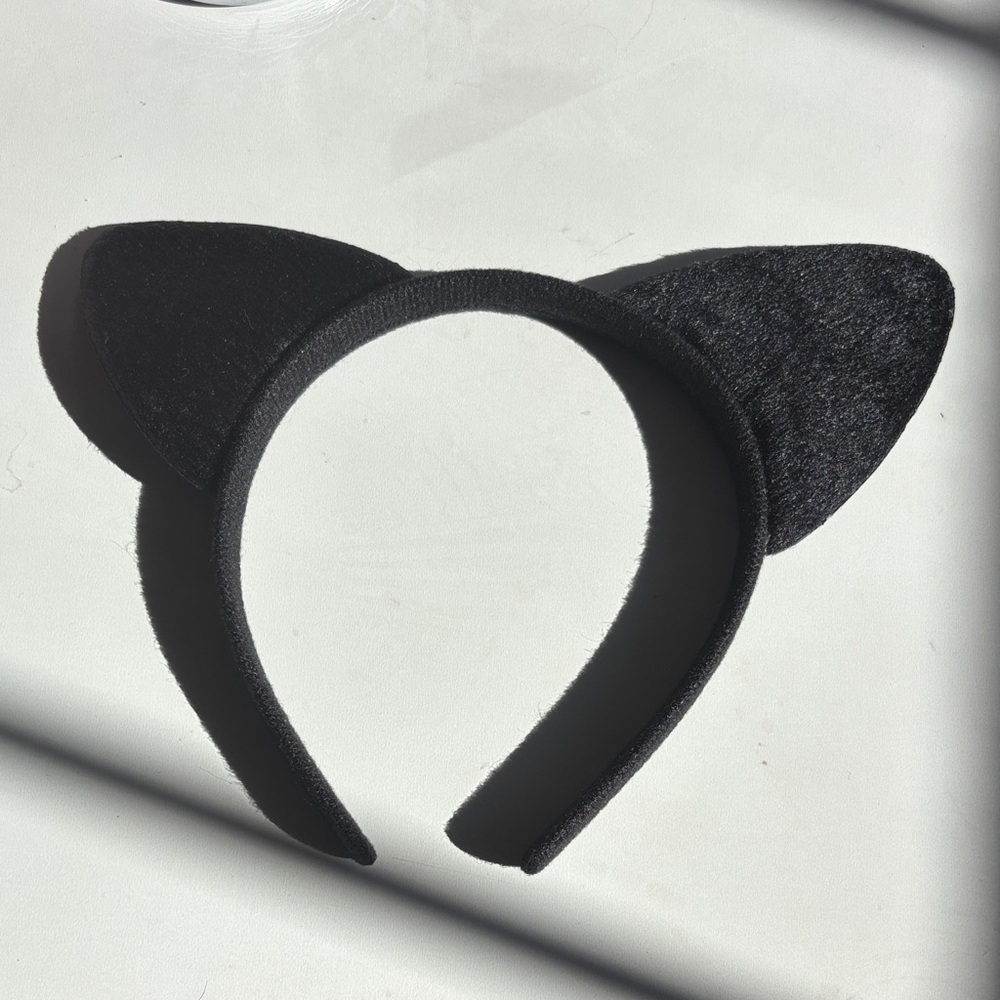 Black Cat Ears Headband One Size New